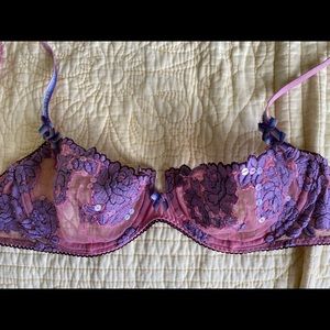 Angels sequined balconet bra rose and lavender
